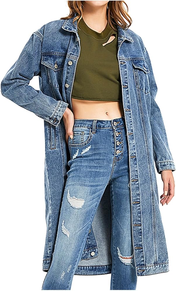 long denim coats for women