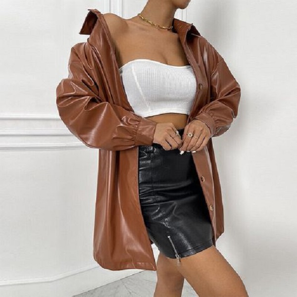 Discover stylish outfit ideas with a brown jacket.