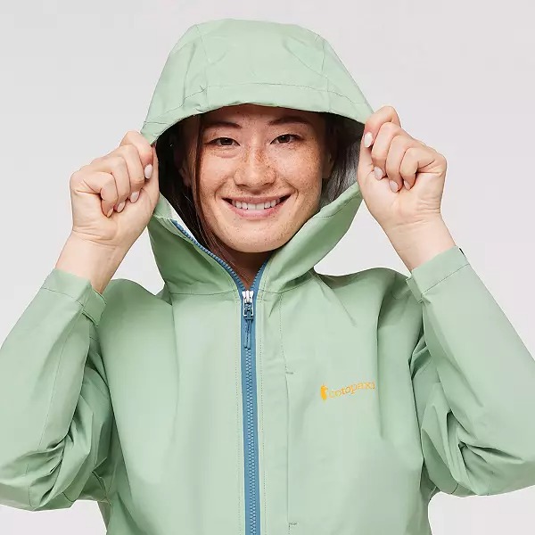 women's chic hooded waterproof jacket