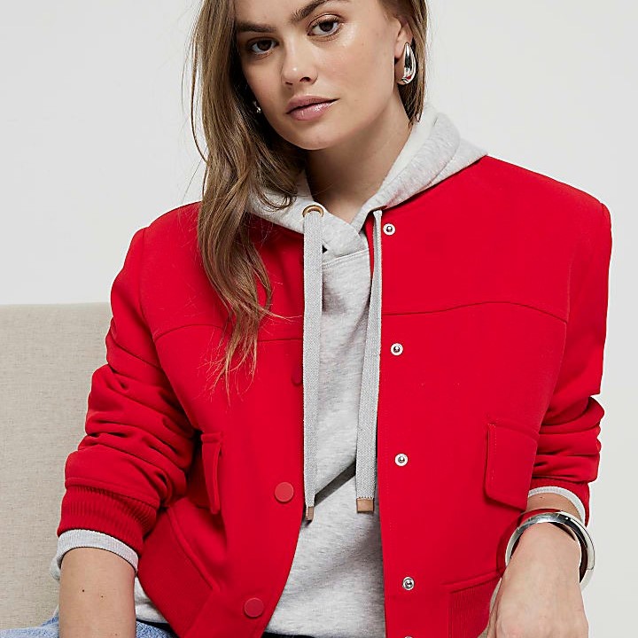 red bomber jacket