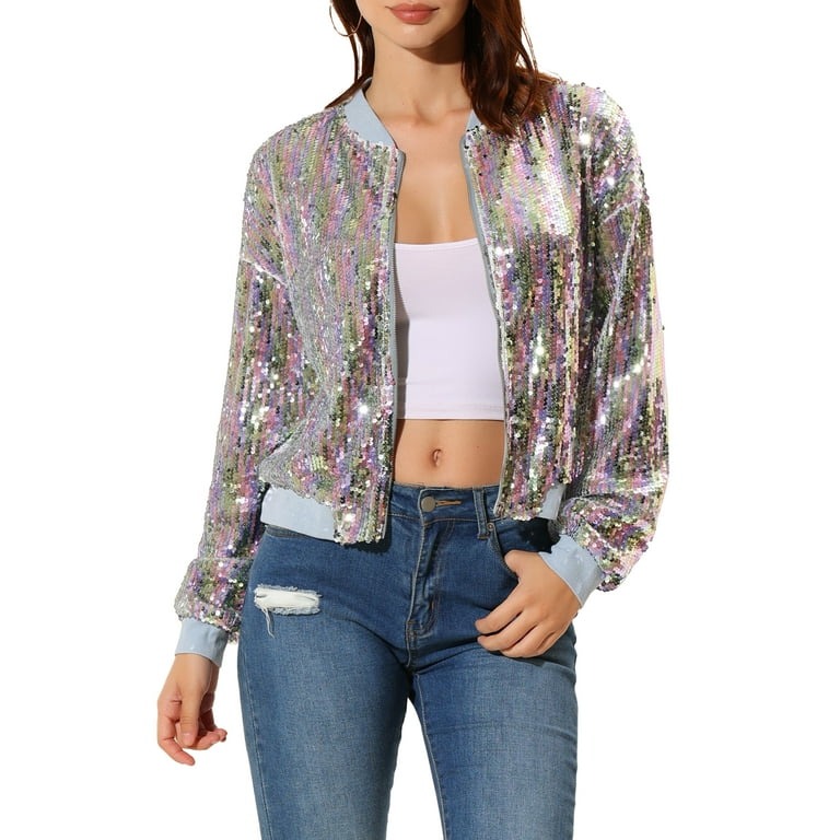 sequin bomber jacket