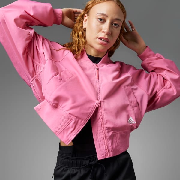 pink bomber jacket