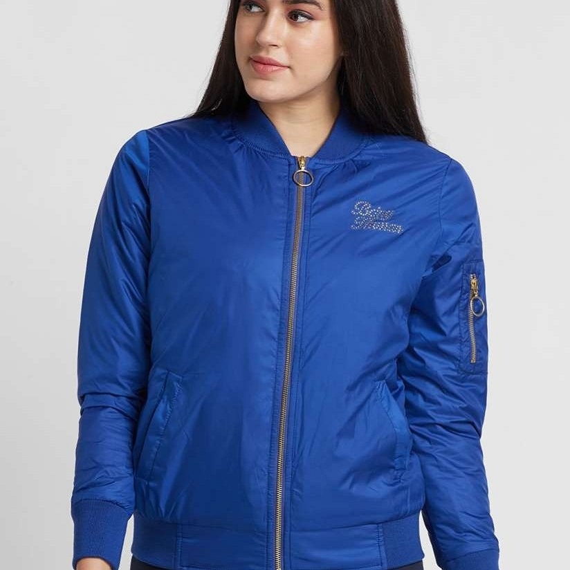 blue bomber jacket