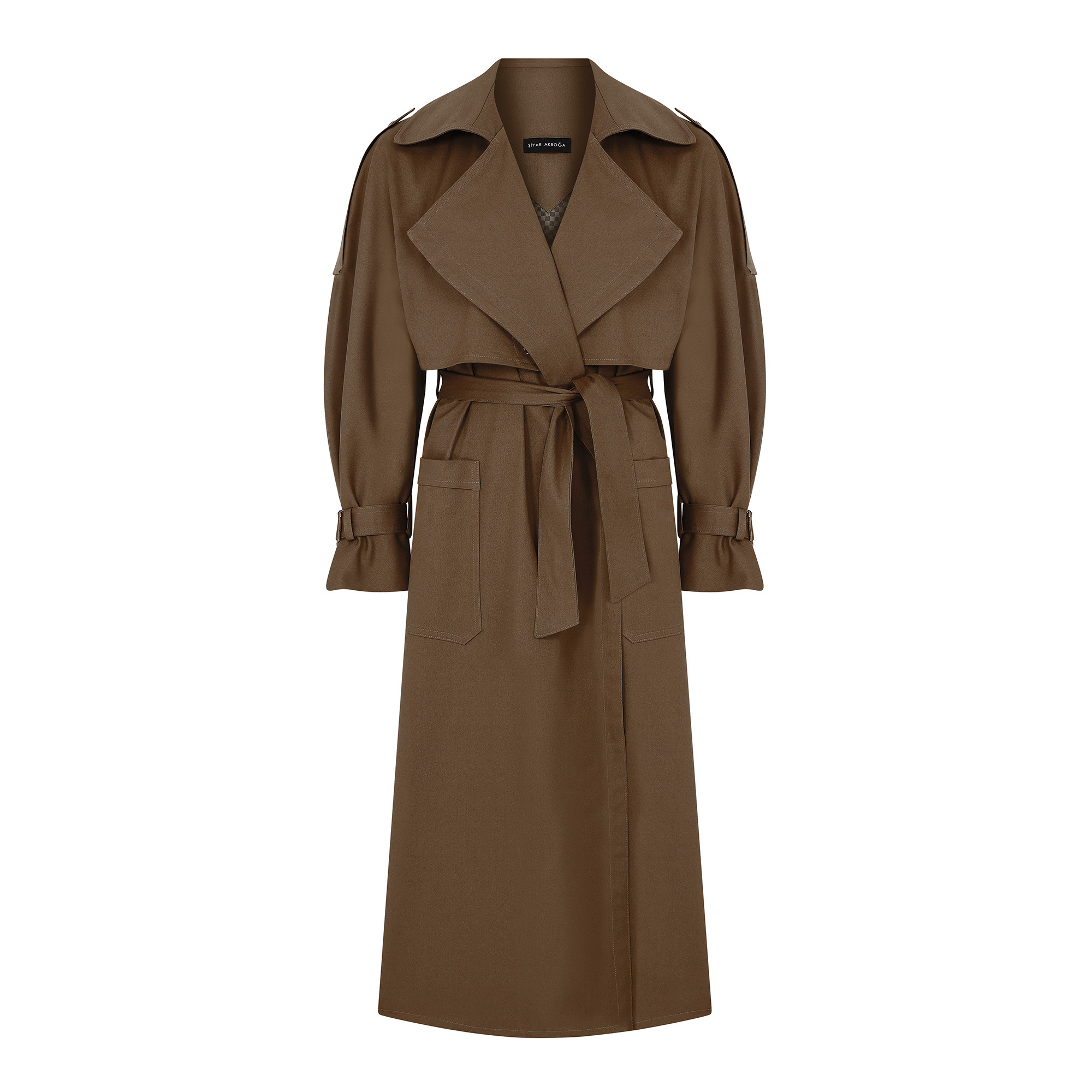 brown trench coat
