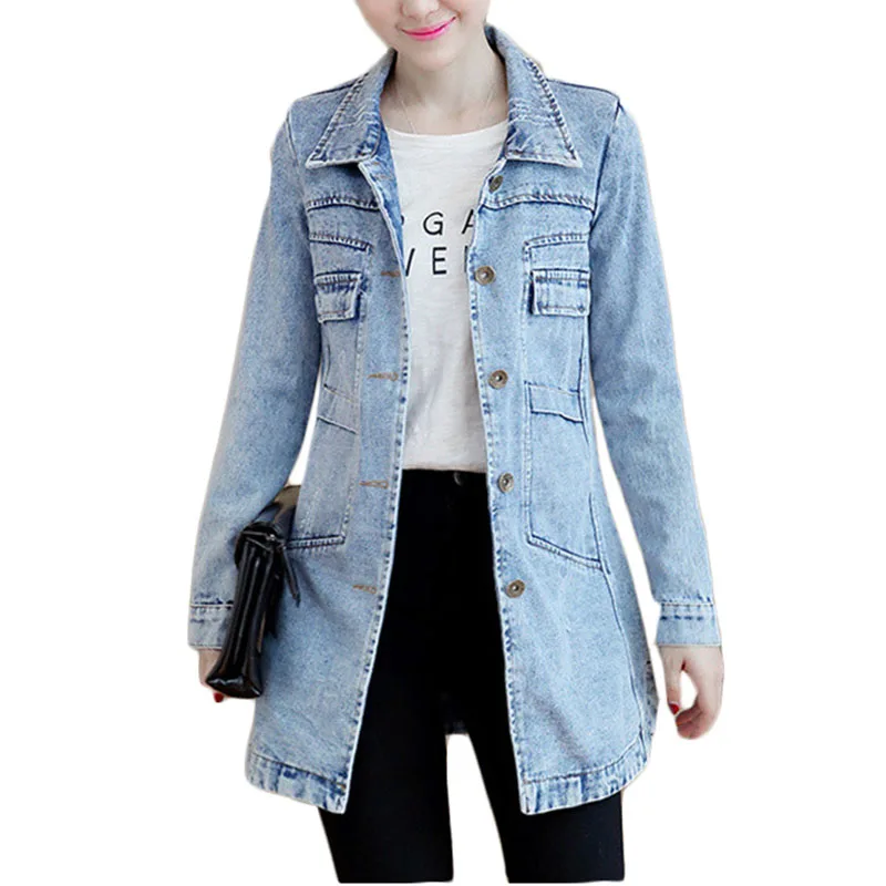 long denim jacket