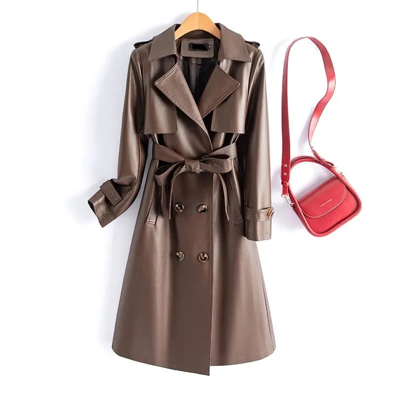 brown trench coat
