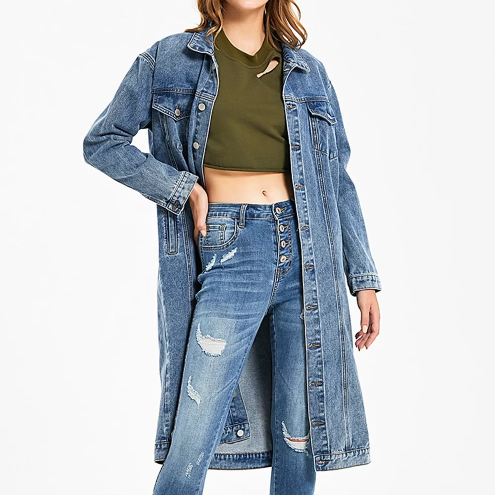 long denim jacket