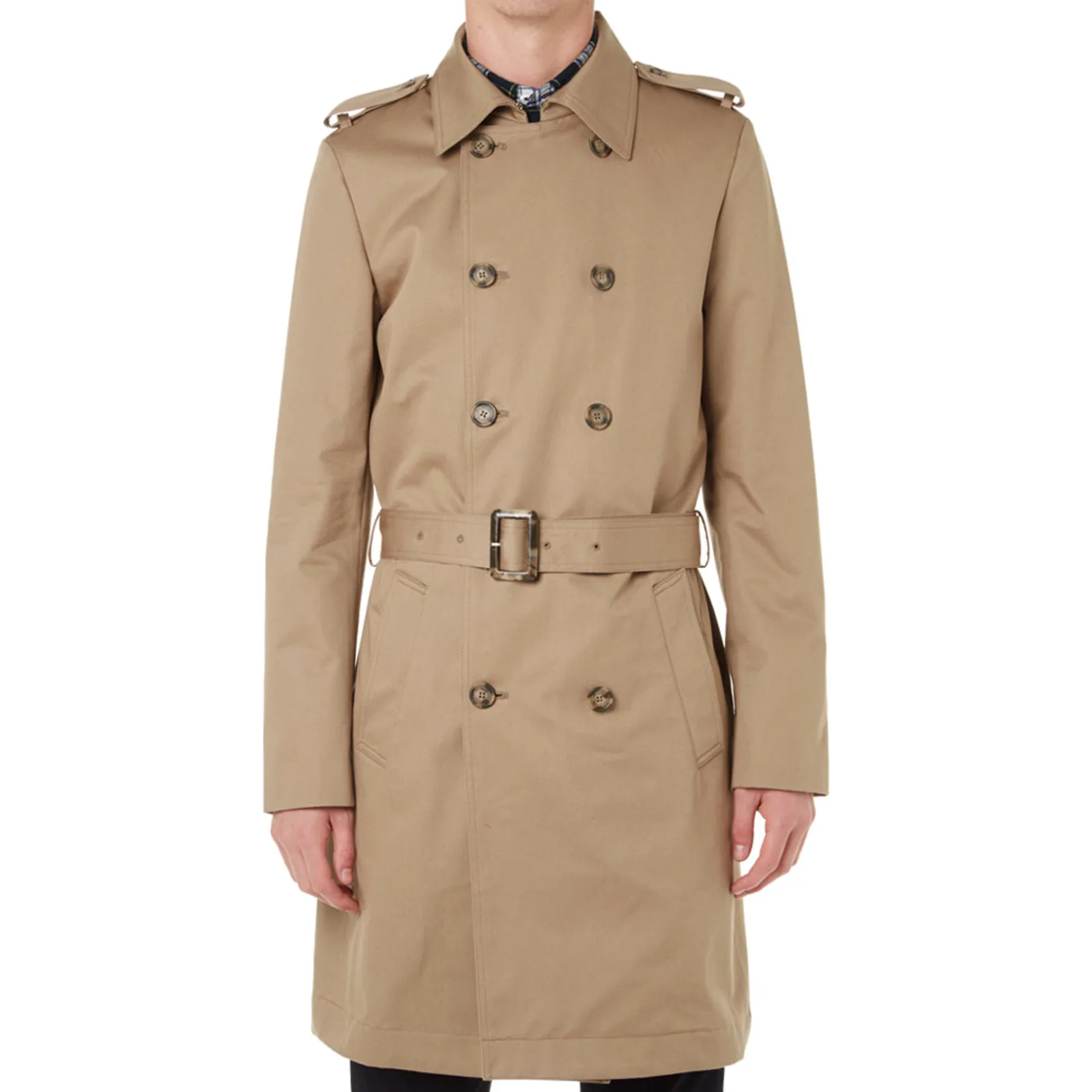 tan trench coat