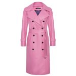 pink trench coat